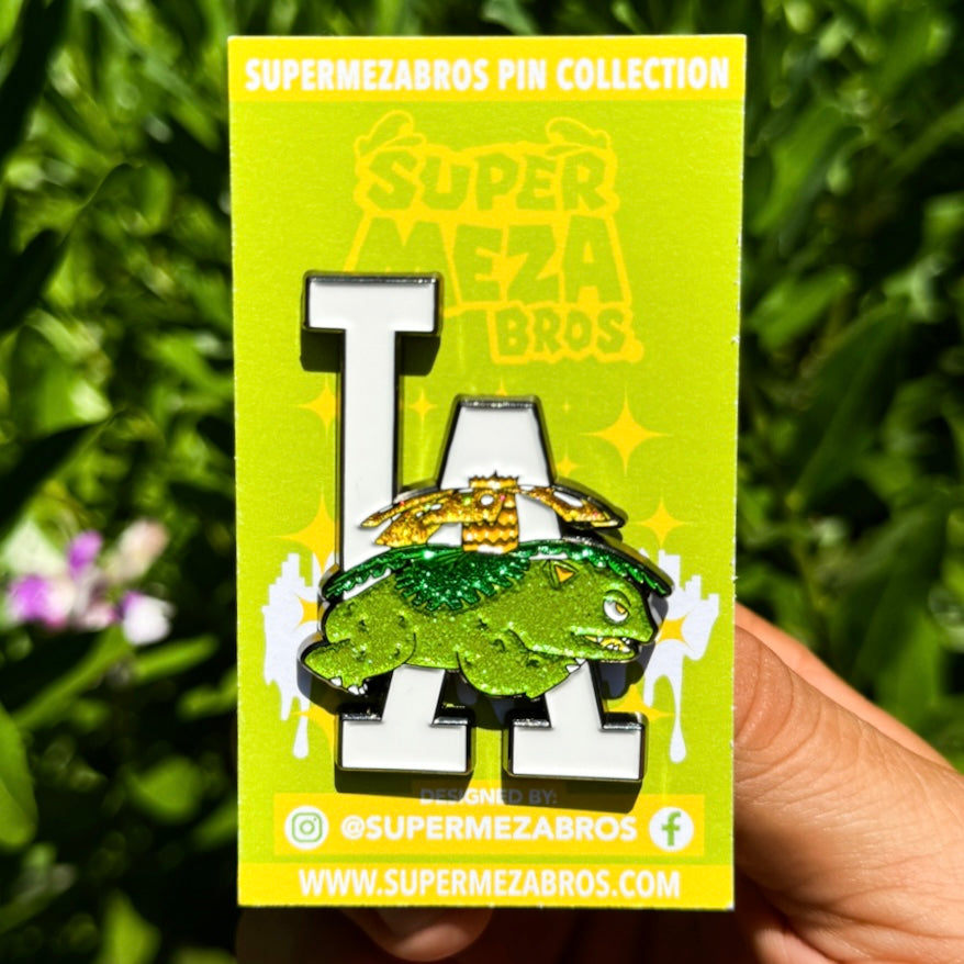 Shiny LAxSaur Pin