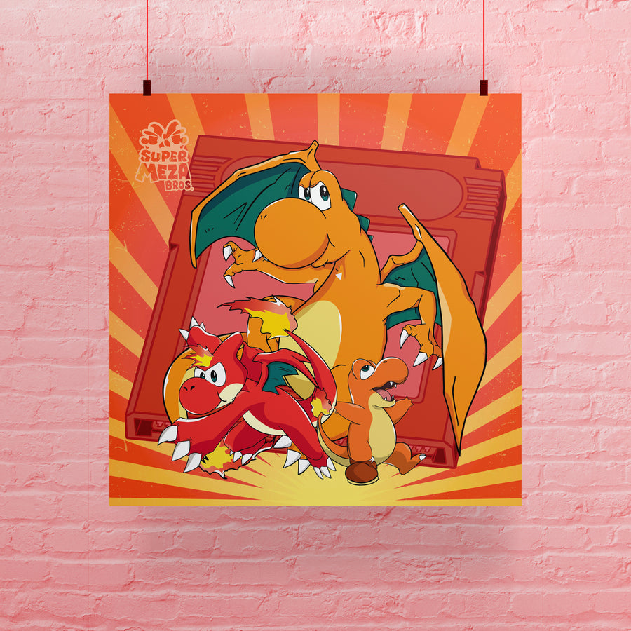 Supermezamon Red Version Giclee Fine Art Print