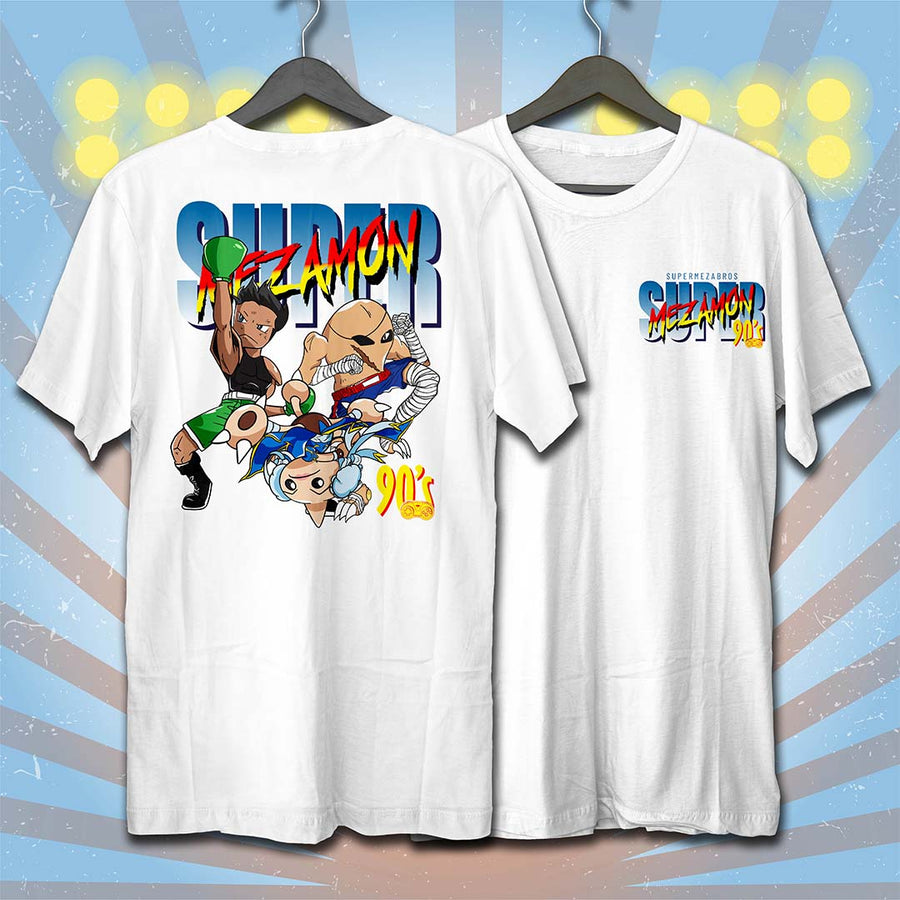 White - Supermezamon Fighters Tee